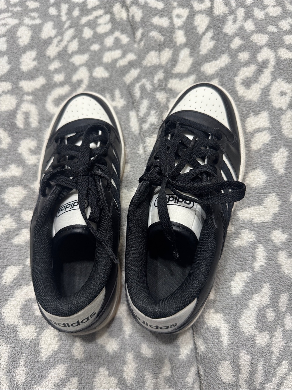 adidas Kids Black and White Low-Top Sneakers